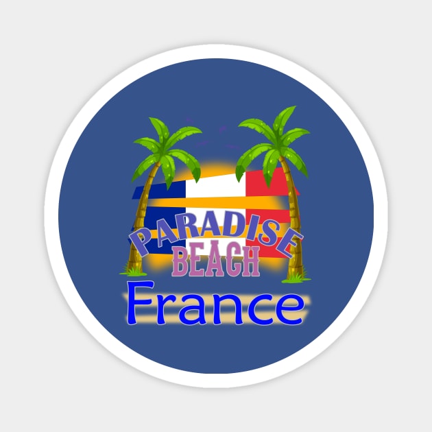 Paradise Beach France Vacation Holidays Magnet by Hariolf´s Mega Store